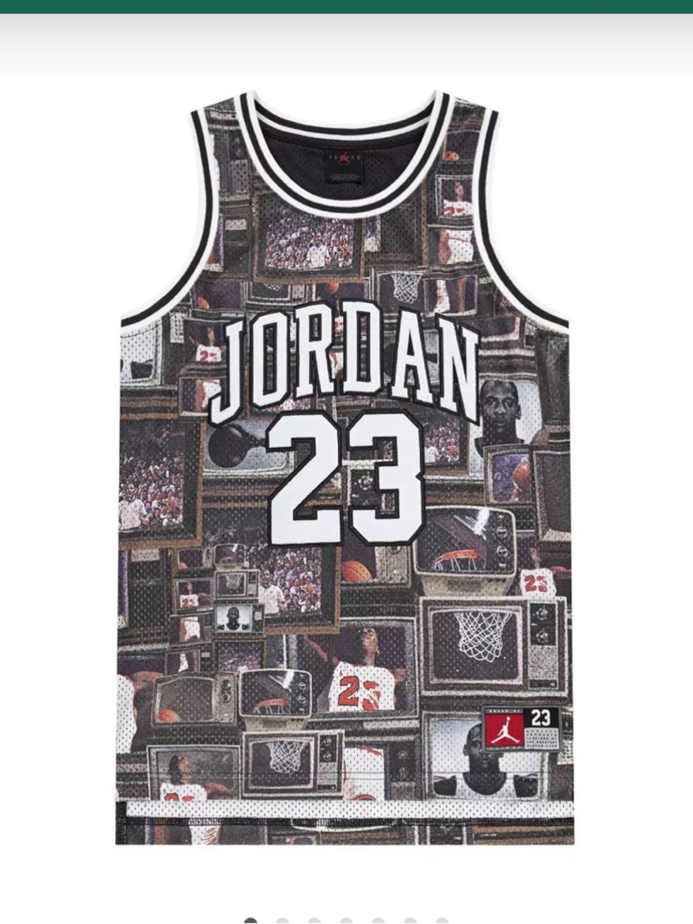 Jordan 23 Collage Basketball Jersey - Kids Size Small